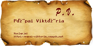 Pápai Viktória névjegykártya